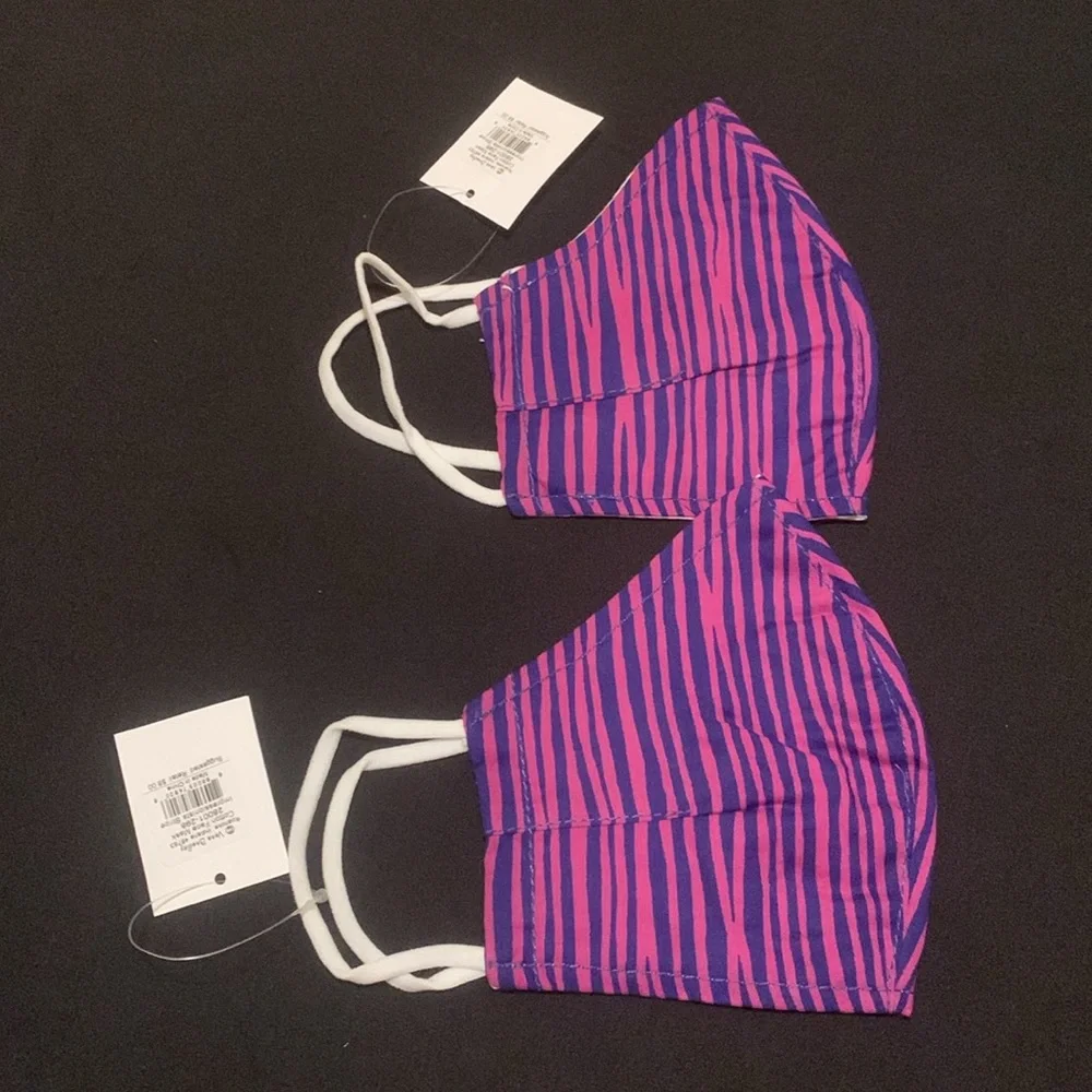 NWT Vera Bradley Cotton Face Mask Lot of 2 Impressionista Stripe